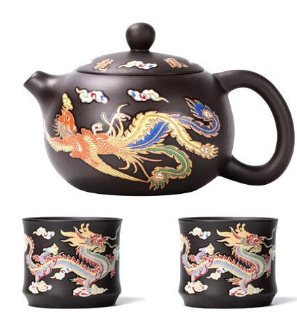 Color Changing Dragon & Phoenix Teapot