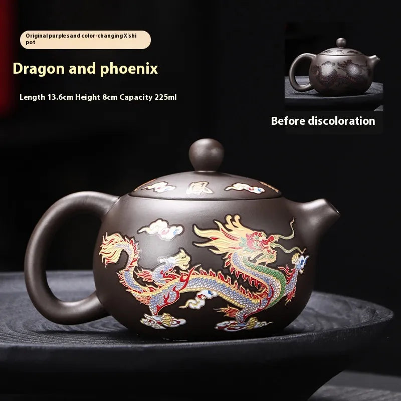 Color Changing Dragon & Phoenix Teapot